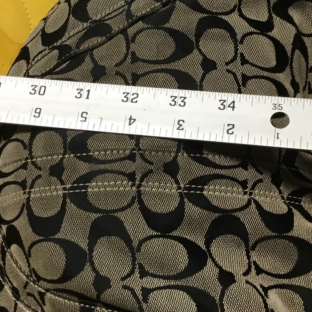 Coach Signature Hobo Shoulder Bag - Black & Khaki - Picture 3 of 11